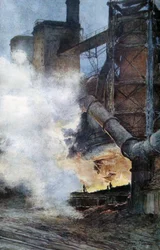 Stahlwerke in Chasse, Isere, 1917
